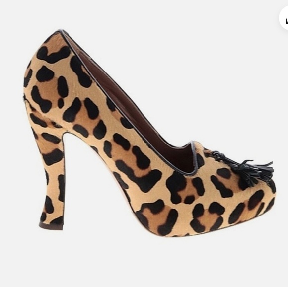 L'Autre Chose Shoes - Like NEW L'Autre Chose Leopard Print pony hair heels, 37/6.5. GD1021
